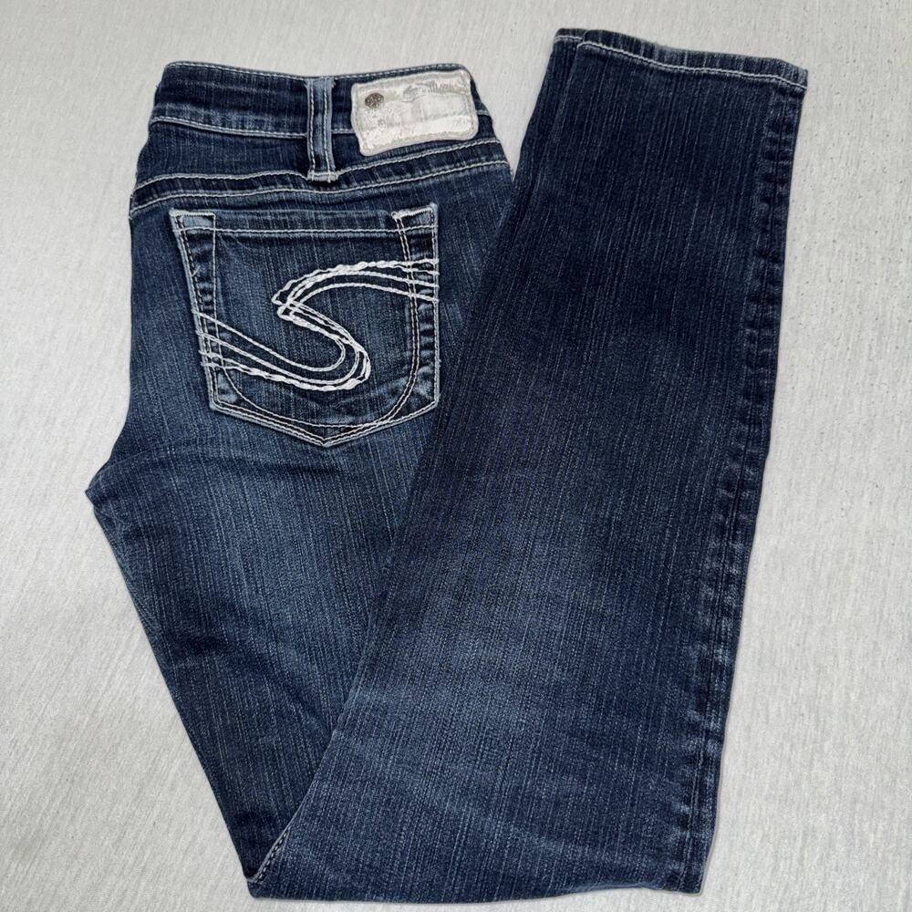 Silver Jeans Women’s 31X31 Camden Rose Jegging Jeans Dark Wash Blue Stretch